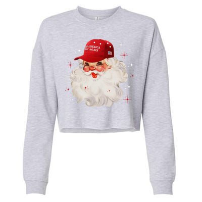 Make A Christmas Great Again Xmas Trump Maga Pajamas Santa Gift Cropped Pullover Crew