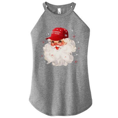 Make A Christmas Great Again Xmas Trump Maga Pajamas Santa Gift Women's Perfect Tri Rocker Tank