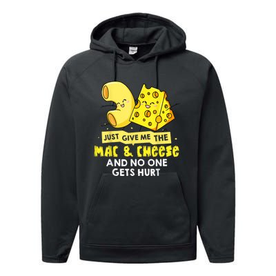 Mac And Cheese Macaroni Cheesy Noodle Performance Fleece Hoodie