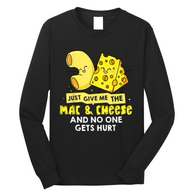 Mac And Cheese Macaroni Cheesy Noodle Long Sleeve Shirt