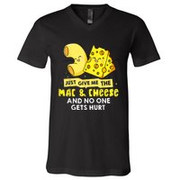 Mac And Cheese Macaroni Cheesy Noodle V-Neck T-Shirt