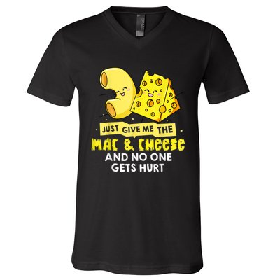 Mac And Cheese Macaroni Cheesy Noodle V-Neck T-Shirt