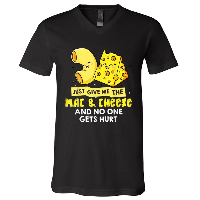 Mac And Cheese Macaroni Cheesy Noodle V-Neck T-Shirt