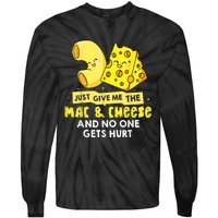 Mac And Cheese Macaroni Cheesy Noodle Tie-Dye Long Sleeve Shirt