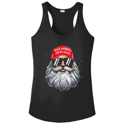 Make A Christmas Great Again Funny Xmas Trump Santa Pajamas Ladies PosiCharge Competitor Racerback Tank