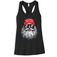 Make A Christmas Great Again Funny Xmas Trump Santa Pajamas Women's Racerback Tank