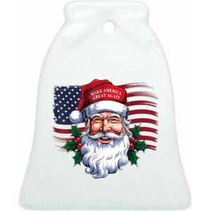 Make A Christmas Great Again Xmas Trump Maga Pajamas Santa Ceramic Bell Ornament