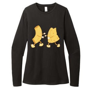 Mac And Cheese Funny Cute Womens CVC Long Sleeve Shirt