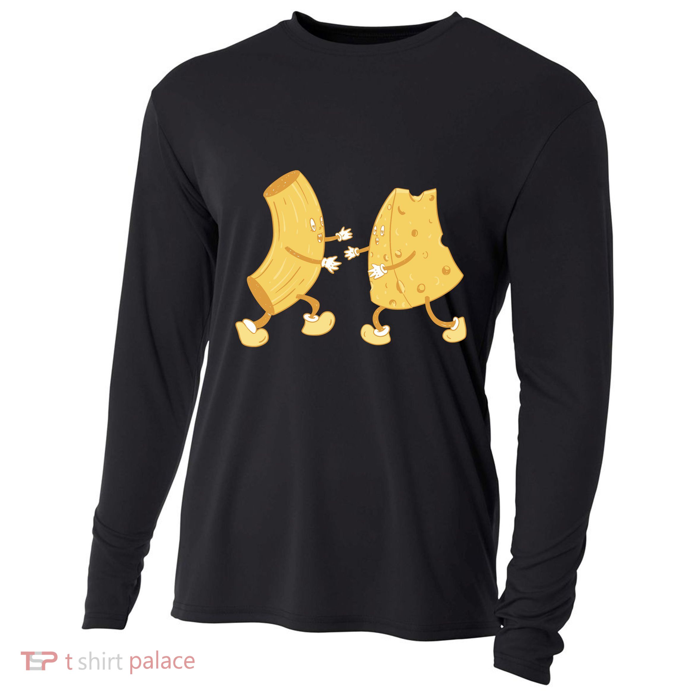 Mac And Cheese Funny Cute Cooling Performance Long Sleeve Crew