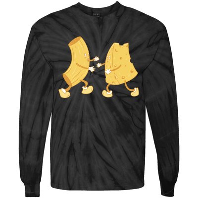 Mac And Cheese Funny Cute Tie-Dye Long Sleeve Shirt