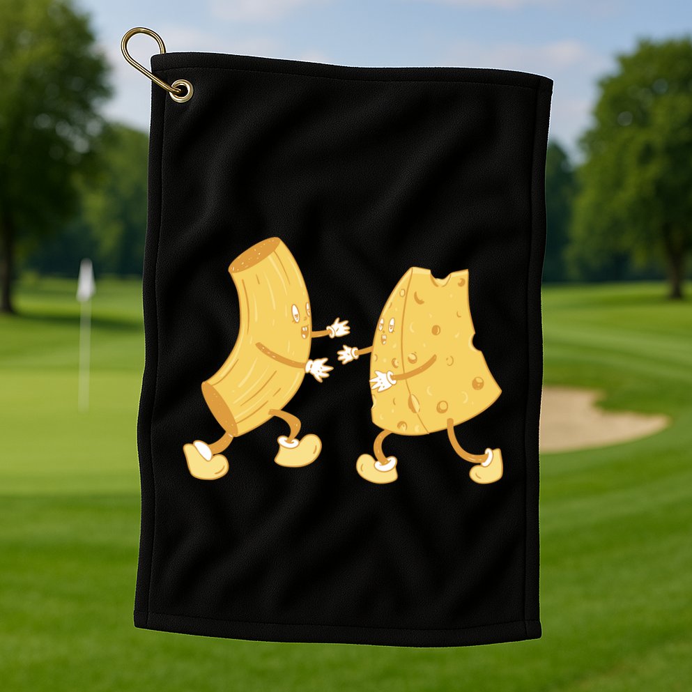 Mac And Cheese Funny Cute Golf Towel