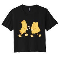 Mac And Cheese Funny Cute Women's Crop Top Tee