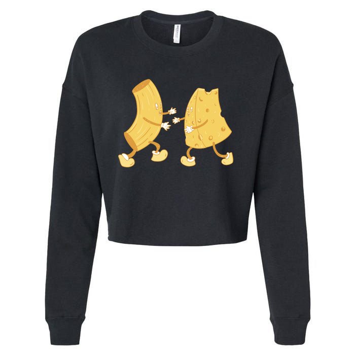 Mac And Cheese Funny Cute Cropped Pullover Crew