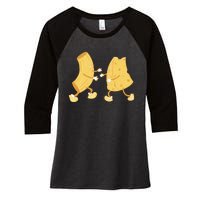 Mac And Cheese Funny Cute Women's Tri-Blend 3/4-Sleeve Raglan Shirt