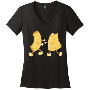 Mac And Cheese Funny Cute Women's V-Neck T-Shirt