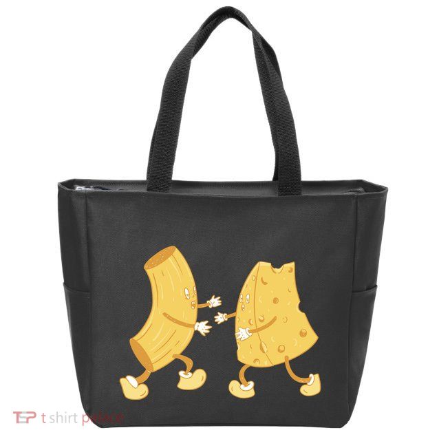Mac And Cheese Funny Cute Zip Tote Bag