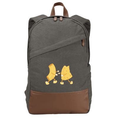 Mac And Cheese Funny Cute Cotton Canvas Backpack