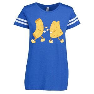 Mac And Cheese Funny Cute Enza Ladies Jersey Football T-Shirt