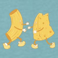 Mac And Cheese Funny Cute Sueded Cloud Jersey T-Shirt