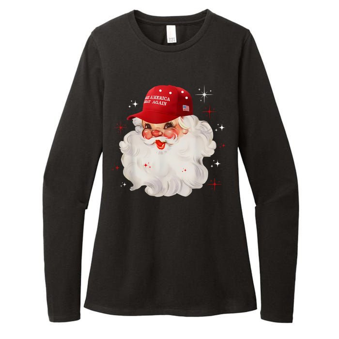 Make A Christmas Great Again Xmas Trump Maga Pajamas Santa Womens CVC Long Sleeve Shirt