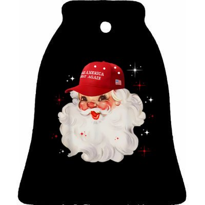 Make A Christmas Great Again Xmas Trump Maga Pajamas Santa Ceramic Bell Ornament