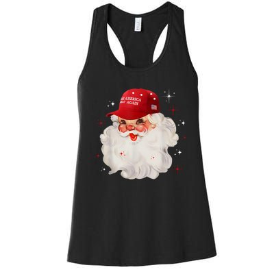 Make A Christmas Great Again Xmas Trump Maga Pajamas Santa Women's Racerback Tank