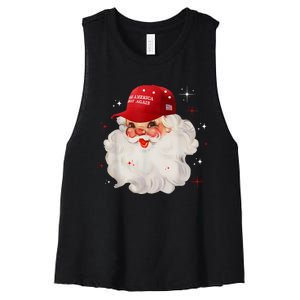 Make A Christmas Great Again Xmas Trump Maga Pajamas Santa Women's Racerback Cropped Tank