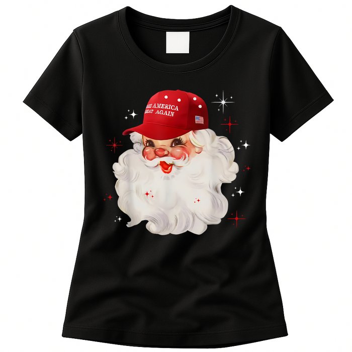 Make A Christmas Great Again Xmas Trump Maga Pajamas Santa Women's T-Shirt