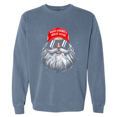 Make A Christmas Great Again Funny Xmas Trump Santa Pajamas Garment-Dyed Sweatshirt