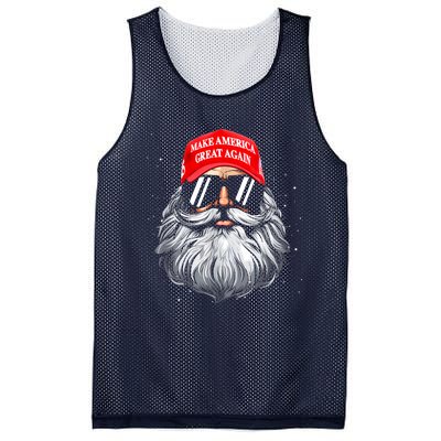 Make A Christmas Great Again Funny Xmas Trump Santa Pajamas Mesh Reversible Basketball Jersey Tank