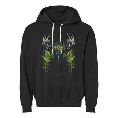 Moose Animal Cute Moose Canadian Moose Garment-Dyed Fleece Hoodie