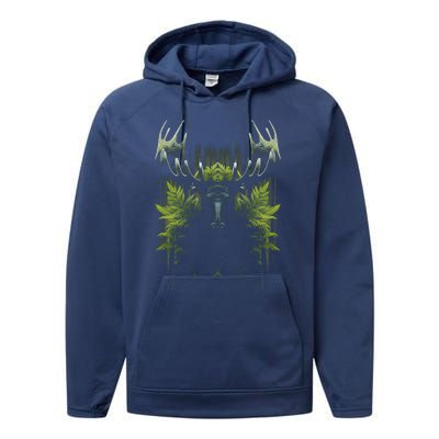 Moose Animal Cute Moose Canadian Moose Performance Fleece Hoodie