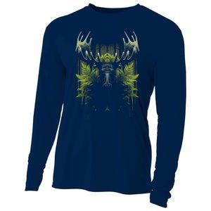 Moose Animal Cute Moose Canadian Moose Cooling Performance Long Sleeve Crew