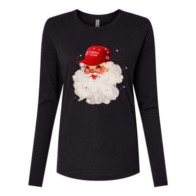 Make A Christmas Great Again Xmas Trump Maga Pajamas Santa Womens Cotton Relaxed Long Sleeve T-Shirt