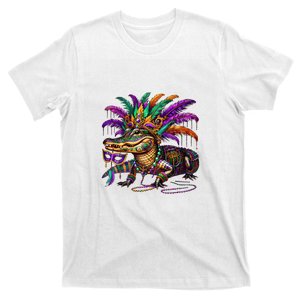 Mardigator Alligator Carnival Costume Women Mardi Gras T-Shirt