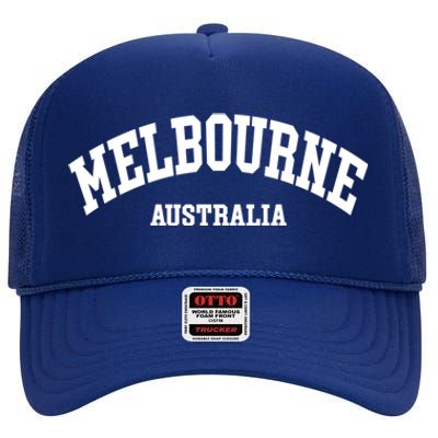 Melbourne Australia City Funny Gift High Crown Mesh Back Trucker Hat