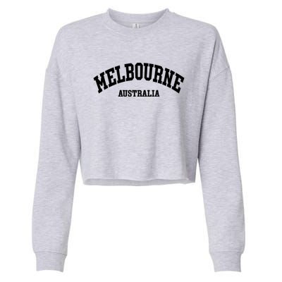 Melbourne Australia City Funny Gift Cropped Pullover Crew