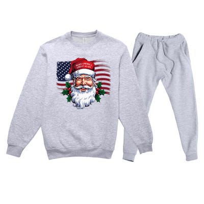 Make A Christmas Great Again Xmas Trump Maga Pajamas Santa Premium Crewneck Sweatsuit Set