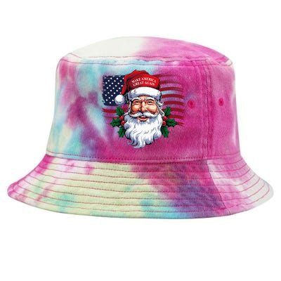 Make A Christmas Great Again Xmas Trump Maga Pajamas Santa Tie-Dyed Bucket Hat