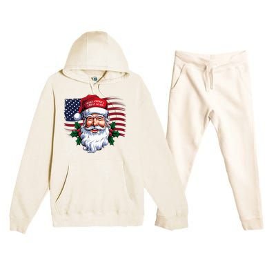 Make A Christmas Great Again Xmas Trump Maga Pajamas Santa Premium Hooded Sweatsuit Set