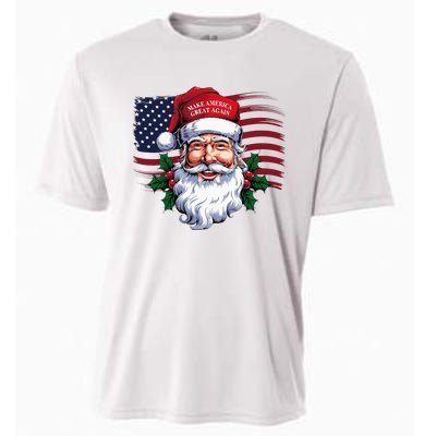 Make A Christmas Great Again Xmas Trump Maga Pajamas Santa Cooling Performance Crew T-Shirt