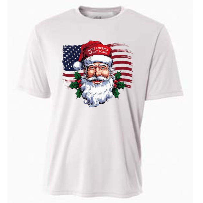 Make A Christmas Great Again Xmas Trump Maga Pajamas Santa Cooling Performance Crew T-Shirt