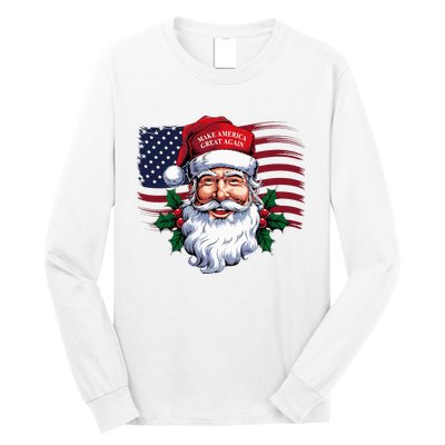 Make A Christmas Great Again Xmas Trump Maga Pajamas Santa Long Sleeve Shirt