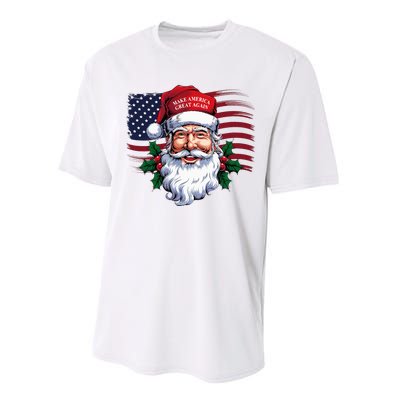 Make A Christmas Great Again Xmas Trump Maga Pajamas Santa Performance Sprint T-Shirt