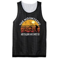 Mountains Are Calling I Must Go Retro Vintage Lovers Hiking Mesh Reversible Basketball Jersey Tank