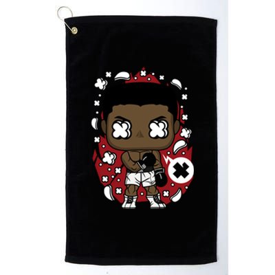 Muhamad Ali Cute Illustration Platinum Collection Golf Towel