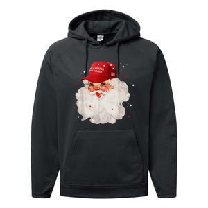 Make A Christmas Great Again Xmas Trump Maga Pajamas Santa Performance Fleece Hoodie