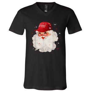 Make A Christmas Great Again Xmas Trump Maga Pajamas Santa V-Neck T-Shirt