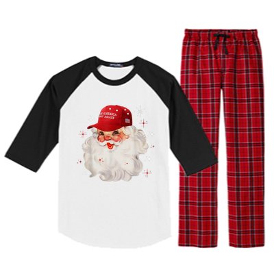 Make A Christmas Great Again Xmas Trump Maga Pajamas Santa Raglan Sleeve Pajama Set