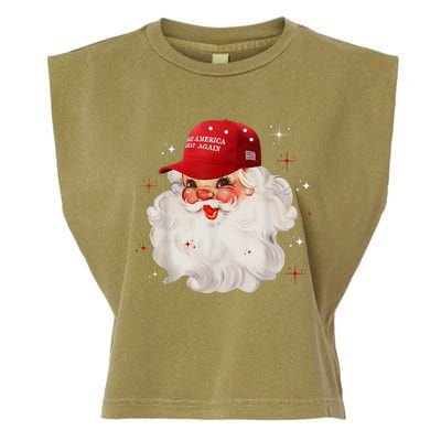 Make A Christmas Great Again Xmas Trump Maga Pajamas Santa Garment-Dyed Women's Muscle Tee